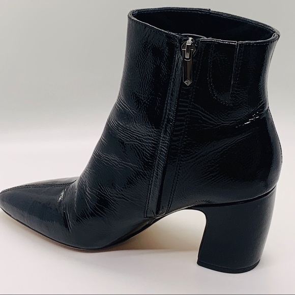 Sam Edelman Hilty 2 Black Patent Ankle Bootie Sz 9 - Picture 8 of 16